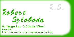 robert szloboda business card